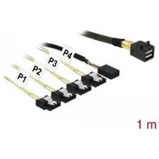 DELOCK mSAS HD SFF-8643 - 4xSATA + Sideb 1m kábel egyéb hálózati eszköz