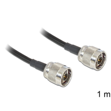DELOCK N dugó &gt; N dugó LMR195, 1 m kábel és adapter