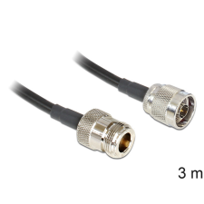 DELOCK N dugó > N jack LMR195, 3 m kábel és adapter