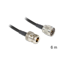 DELOCK N M/F antenna kábel 6m LMR195 fekete (88683) kábel és adapter