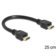 DELOCK nagy sebességű HDMI Ethernet - A kábel, apa / apa, 25 cm kábel és adapter