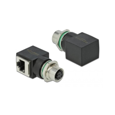 DELOCK Netzwerkadapter M12 4 Pin D-kodiert Bu > RJ45 Bu (66312) kábel és adapter