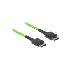 DELOCK OCuLink SFF-8611 -> OCuLink SFF-8611 M/M adatkábel 1m zöld (85214) kábel és adapter