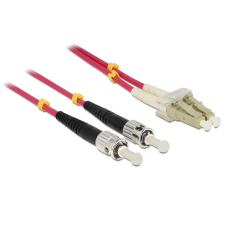 DELOCK OM4 optikai kábel LC/ST csatlakozás 1m (84685) kábel és adapter
