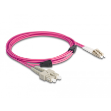 DELOCK Optikai kábel fém megerősítéssel LC Duplex - SC Duplex Multi-mód OM4 2 m kábel és adapter