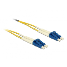 DELOCK optikai szálas LC > LC egyszeres OS2 kábel 10m (84613) (DE84613) kábel és adapter