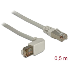 DELOCK Patchkabel gewinkelt RJ45 S/FTP Cat5e 0.50m grau (83514) kábel és adapter