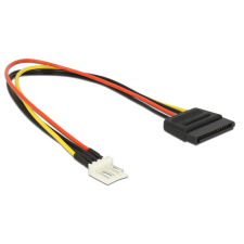 DELOCK Power Cable SATA 15 pin male &gt; 4 pin floppy male 24cm kábel és adapter