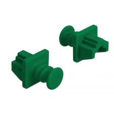 DELOCK RJ45 csatlakozó porvédő 10 darab zöld (86512) (delock86512) kábel és adapter