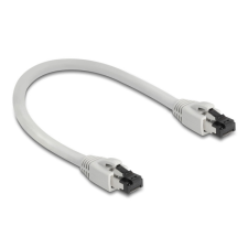 DELOCK RJ45 hálózati kábel Cat.8.1 S/FTP 0,25 m szürke kábel és adapter