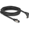 DELOCK RJ45 hálózati kábel Cat.8.1 S/FTP 90 fokban felfelé hajló / egyenes 5 m fekete (80397) (80397)