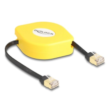 DELOCK RJ45 kihúzhatós kábel Cat.6A STP 1.5 m fekete - sárga (80239) kábel és adapter