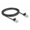 DELOCK RJ45 lapos patch kábelcsatlakozó a dugóhoz Cat.6A U/FTP 1,5 m fekete
