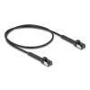 DELOCK RJ45 vékony hálózati kábel Cat.8.1 U/FTP hajlítható akár 40 Gbps fekete 0,5 m