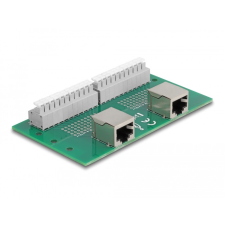  Delock RJ50 2 db. anya - 2 db. Terminal block nyomógombbal DIN sínhez kábel és adapter