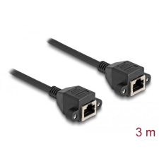 DELOCK RJ50 bővítő kábel anya - anya S/FTP 3 m fekete (80201) (del80201) kábel és adapter