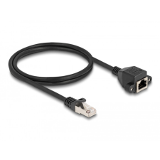 Delock RJ50 bővítő kábel apa - anya S/FTP 1 m fekete kábel és adapter