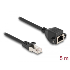 DELOCK RJ50 bővítő kábel apa - anya S/FTP 5 m fekete (80196) (del80196) kábel és adapter
