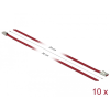 DELOCK Rozsdamentes Acél Kábelkötegek Hossza 300 x Szélesség 4,6 mm piros 10 db.