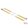 DELOCK Rozsdamentes Acél Kábelkötegek Hossza 300 x Szélesség 7,9 mm sárga 10 db.