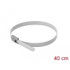 DELOCK Rozsdamentes Acél Kábelkötegek Hossza 400 x Szélesség 4,6 mm fehér 10 db.