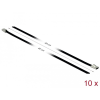 DELOCK Rozsdamentes Acél Kábelkötegek Hossza 400 x Szélesség 4,6 mm fekete 10 db.