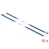 DELOCK Rozsdamentes Acél Kábelkötegek Hossza 400 x Szélesség 4,6 mm kék 10 db.