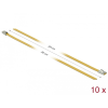 DELOCK Rozsdamentes Acél Kábelkötegek Hossza 500 x Szélesség 4,6 mm sárga 10 db.