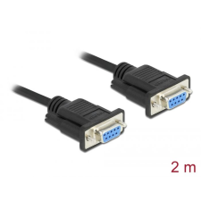 DELOCK RS-232 soros kábel anya-anya 2m (87472) kábel és adapter