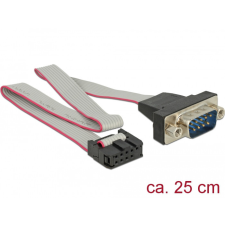DELOCK RS-232 soros tus feju anya kábel - DB9 apa véggel1:1 elrendezés kábel és adapter