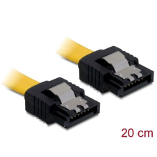 DELOCK SATA 20cm straight/straight metal yellow Cable kábel és adapter