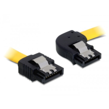 DELOCK SATA 6 Gb/s jobb/egyenes kábel, fém, 30 cm kábel és adapter