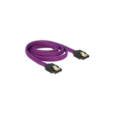 DELOCK SATA 6 Gb/s kábel 1 m (lila) kábel és adapter