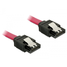 Delock SATA 6Gbps 10cm egyenes-egyenes piros kábel kábel és adapter