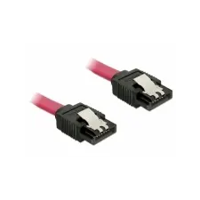 DELOCK SATA 6Gbps 70cm egyenes-egyenes piros kábel kábel és adapter