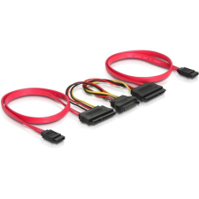 DELOCK SATA All-in-One cable for 2x HDD (84356) kábel és adapter