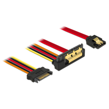 DELOCK SATA-kábel, 6 Gb/s, 7 tus csatlakozóhüvely + 15 tus SATA-csatlakozódugó &gt; 22 tus SATA-csatlak kábel és adapter