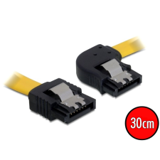 DELOCK SATA right/straight metal yellow kábel 30cm kábel és adapter