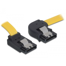 DELOCK SATA sárga, jobb/felfele csatl. (fémlappal), 30 cm-es összekötő kábel kábel és adapter