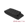 DELOCK Schrumpfschlauch X-Muster rutschfest 1m x 40mm Black (19602)