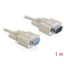 DELOCK Serial RS-232 Sub-D9 male &gt; RS-232 Sub-D9 female 1m extension Cable kábel és adapter