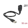 DELOCK ShapeCable USB 2.0 Type-A apa > USB 2.0 Type-A anya kábel 0,5m (83499) (delock83499)