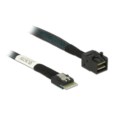 DELOCK Slim SAS SFF-8654 4i  -> Mini SAS HD SFF-8643 kábel 0,5m (85081) (d85081) kábel és adapter