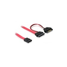 DELOCK Slim SATA 13 pin - SATA 7 pin + SATA tápkábel (50 + 15 cm) kábel és adapter
