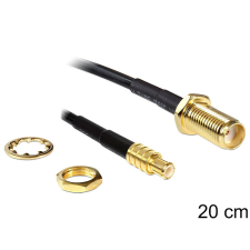 DELOCK SMA jack bulkhead > MCX dugó, 200 mm kábel és adapter