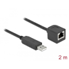 DELOCK Soros kapcsolati kábel FTDI chipszettel, USB 2.0 A-típusú apa - RS-232 RJ45 anya, 2 m hosszú,