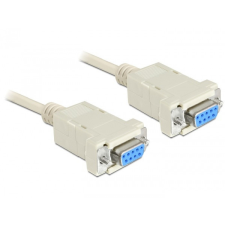 DELOCK soros null modem kábel, 9 pin anya / anya, 3 m kábel és adapter