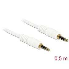 DELOCK Stereo Jack 3.5mm 4 pin male > male 0,5m cable (83439) kábel és adapter