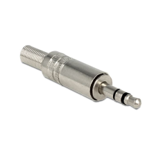 DELOCK Stereo jack 3,5mm apa, hajlítás védelemmel, forrasztható (65532) (delock65532) kábel és adapter