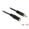 DELOCK Stereo Jack hosszabbító kábel 3.5 mm 3 pin apa > anya 1 m fekete